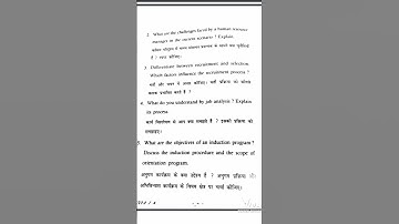 HUMAN RESOURCE MANAGEMENT...B.COM 3RD SEMESTER...NEP ..LU EXAM...