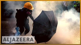 Hong Kong protests: Police use tear gas on demonstrators