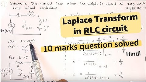 LAPLACE TRANSFORM OF RLC CIRCUIT | transient analysis using laplace transform