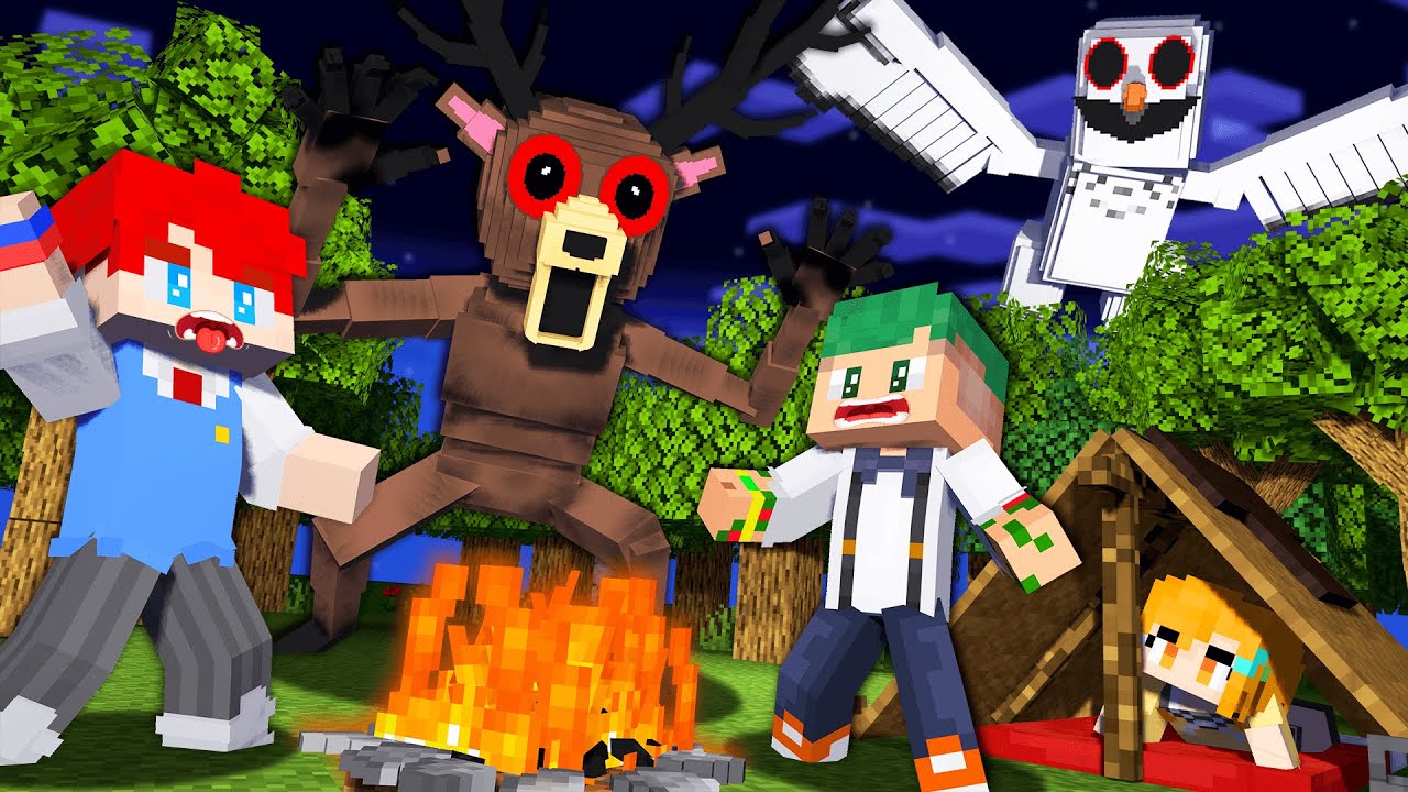 怖すぎるシカやフクロウがいる危険な森で99日生き残るマインクラフト🌳🦌【まいくら・ロブロックス】よろずや🍭