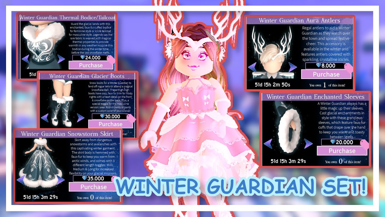 New Winter Guardian Collection Roblox Royale High Youtube