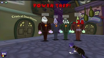 Toontown Offline Battling Four Level 50 Cogs at Once