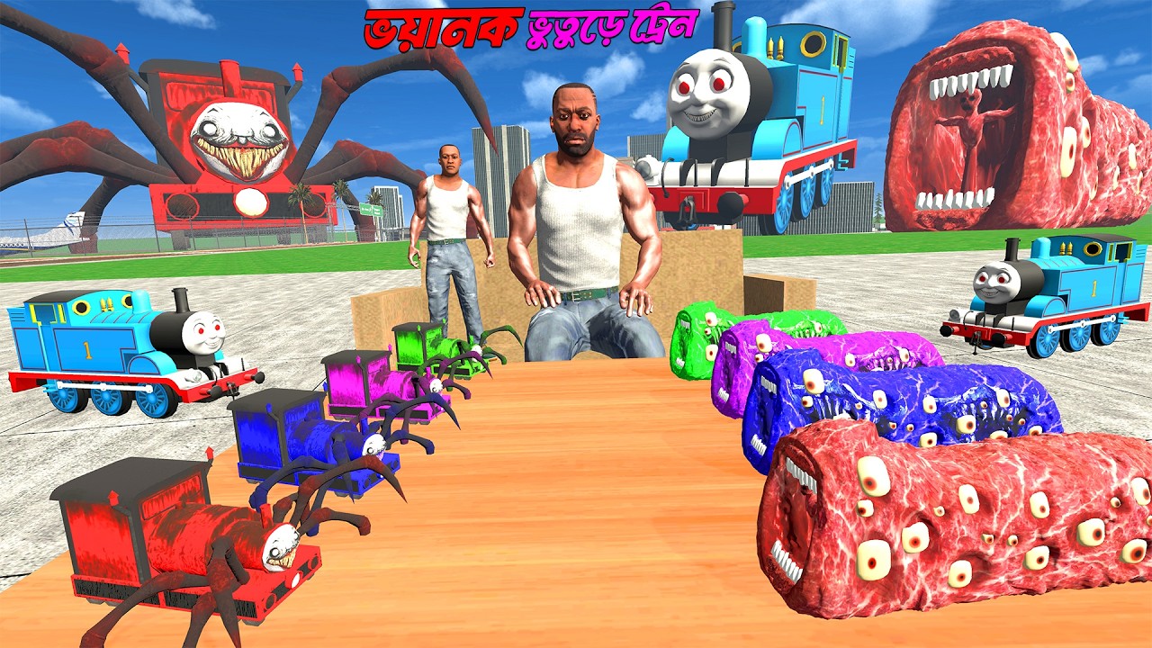 ভয়ানক Choo Choo Charles Vs Train Eater 😱| Horror Train Attack in Indian Bike Driving 3D