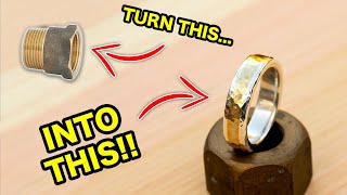 I TURN A BRASS FITTING into a STUNNING RING