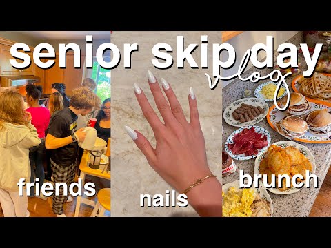 SENIOR SKIP DAY VLOG | brunch, game night, hangouts & more