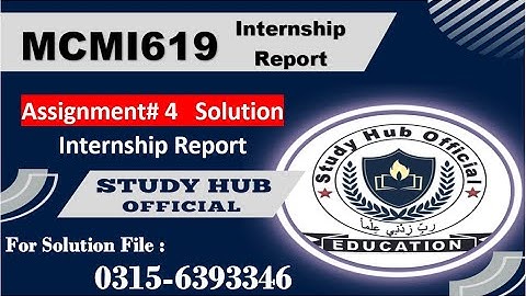 MCMI619 assignment 4 solution 2024 mcmi619 #mcmi619 #vu