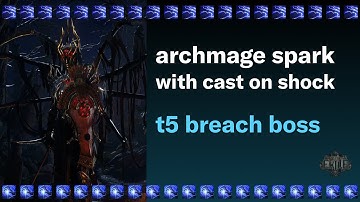 archmage spark with cast on shock vs t5 breach boss | poe 2 - early access