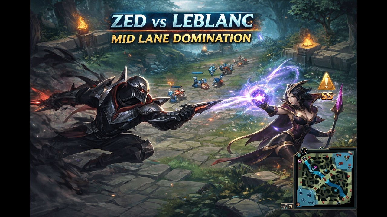 ZED vs LEBLANC – Perfect Lane Control!
