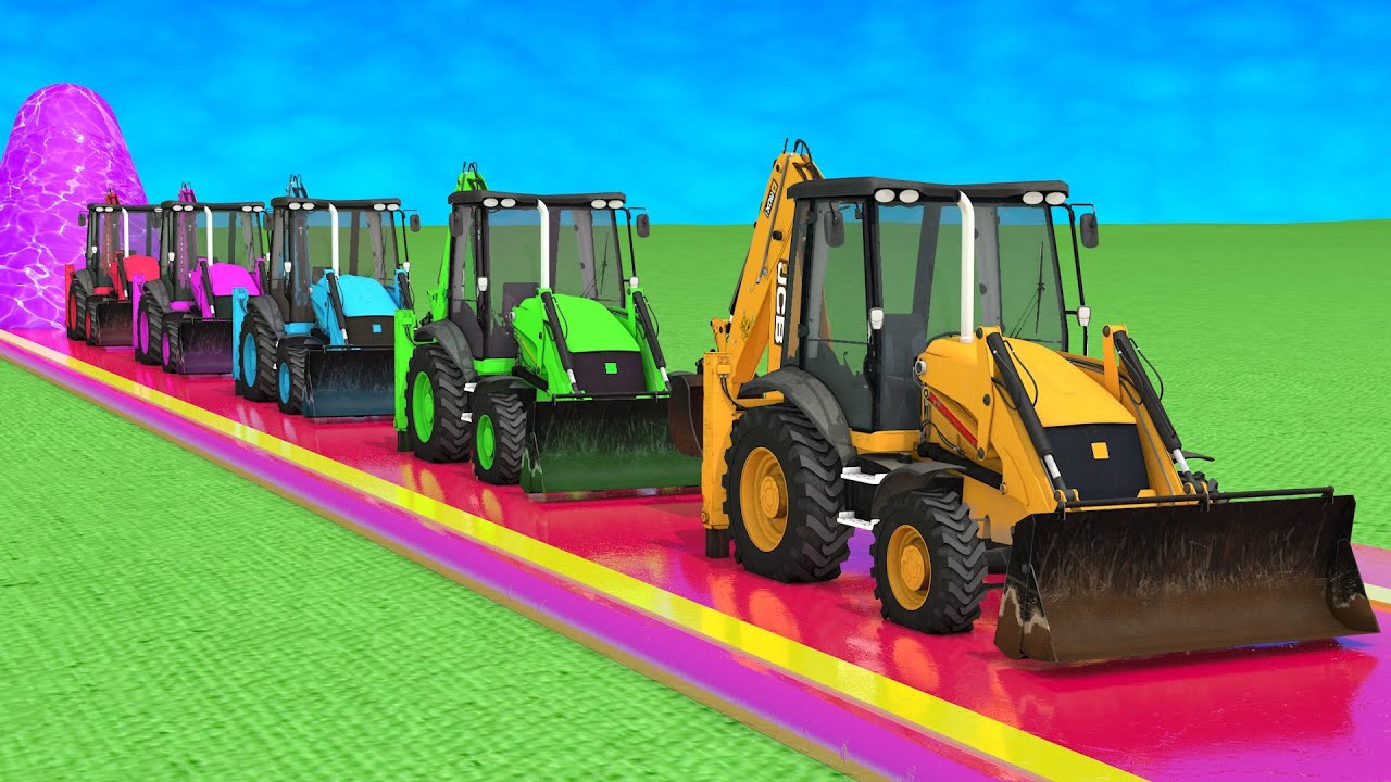 Correctly Correctly Guess The 5 JCB Tractor Excavator broken down Wheel Slide Game Truck #tractor