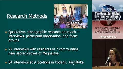 From National Parks to Sacred Forest, Community Sustainability, Equality and Conservation in Africa,