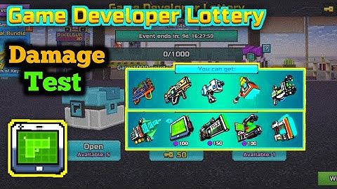 Game Developer Lottery Damage Test | Legendary And Mythical - Pixel Gun 3D