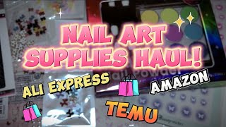 NAIL ART HAUL | SO MUCH CUTE NAIL STUFFS!! | TEMU | AMAZON  | ALI EXPRESS