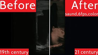 La Vague (1891)I added sound and colored the 19th century video, that's what I got|Before and after