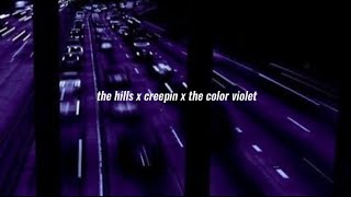 the hills x creepin x the color violet (tiktok remix lyrics) Resimi