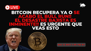 INICIA EL DESASTRE TOTAL PARA BITCOIN? MERCADO BAJISTA INMINENTE? MI ANÁLISIS EN VIVO