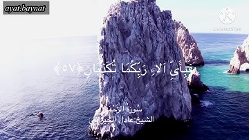 ما تيسر من سورة الرحمن من الآية ٤٦ الى الاية ٧٨ بصوت جميل جداً الشيخ عادل الجيزاني