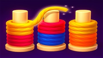 🧶 Wool Sort Puzzle 🧩 GAMEPLAY Levels 1-19 (Android, iOS)