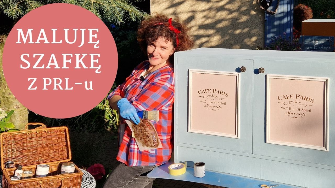 NIE  WYRZUCAJ STARYCH  MEBLI - Jak malować farbami kredowymi i akrylowymi - DIY  metamorfoza szafki