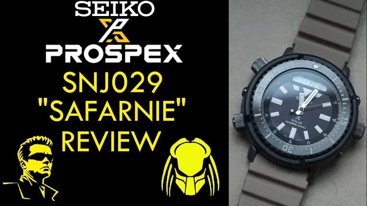 Seiko Prospex SNJ029 Arnie / Safarnie Solar Watch Review - YouTube
