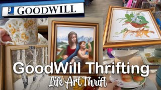 Thrifting at 2 Goodwill stores | Thrift with me | Thrift Finds | Thrifting Jackpot | Life Art Thrift