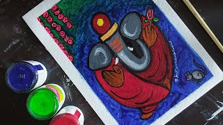 Abstract Ganapati Painting| 10Days 10 Ganesha| Episode 4 #contemporaryart #abstractart #ganpati