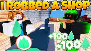 I ROBBED a SHOP in Roblox BedWars...