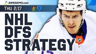 NHL DFS: Strategy Show for Daily Fantasy Hockey Picks News DraftKings \& FanDuel Today 2\/17