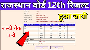 Rajasthan board class 12th ka result kaise check kare 2024 | rbse class 12th ka result check 2024
