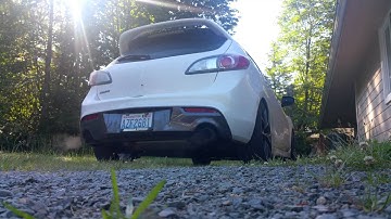 Mazdaspeed 3 2013 cold start only, resonator delete and second cat removed.