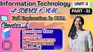 MYSQL Program For OPERATORS (Part - 1) | Chapter - 7 | +2 1st year | Part - 31