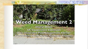 Weed Management Part 2