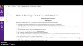 Intro To Psych Course- Module 2- Overview