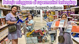 BELANJA MINGGUAN DI SUPERMARKET TERLENGKAP || BORONG SALMON MUMPUNG PROMO screenshot 5