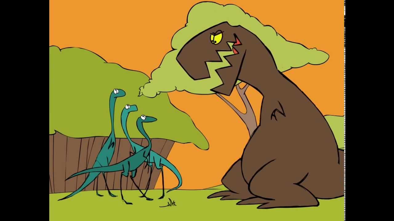 T Rex cartoon - dinosaur animation - YouTube