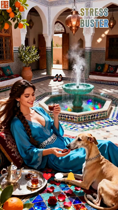 🕌 Moroccan Sunbeams and Silky Cuddles 🐾#shorts #ai