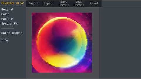PixaTool 1.57 - Color Picker feature