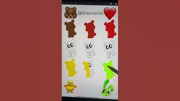 🐻❤️🐥 ⍰  Emoji Color Mixing Palette The Smiling Critters | Poppy PlayTime #satisfying #colors