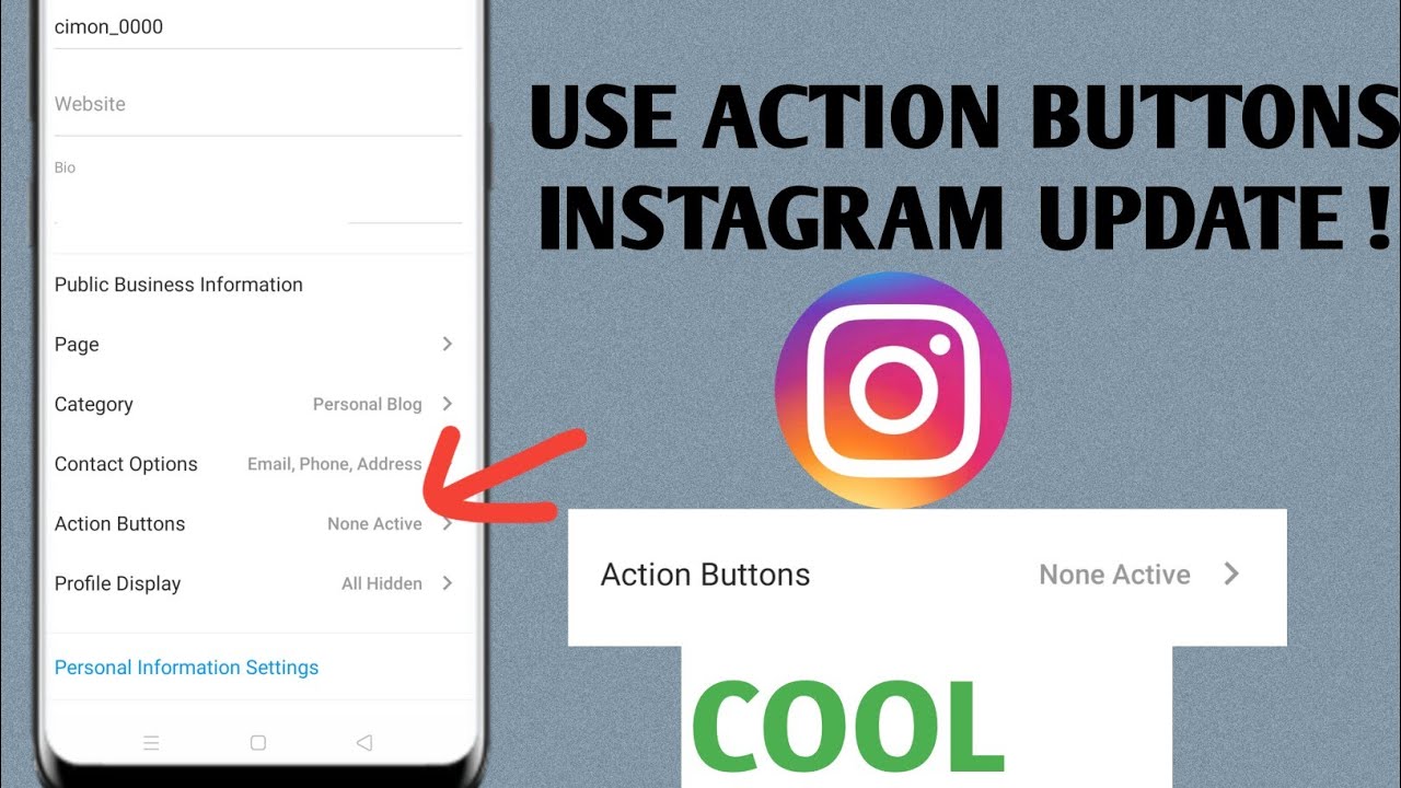 visit website action button instagram