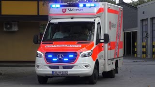 Neue Sprinter Rtw Generation Vom Malteser Hilfsdienst Duisburg Auf Einsatzfahrt Youtube