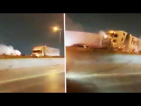 FedEx Truck Slams Into 100-Car Pileup