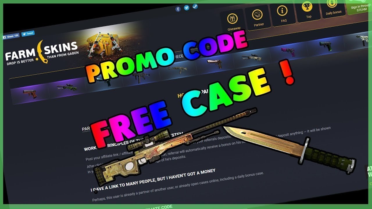 FarmSkins Promo Code 2023/2024 Best FarmSkins Free Cases & Codes