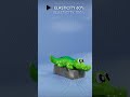 elastic crocodile physics simulation #satisfying #trending #like #animation #relaxing #subscribe