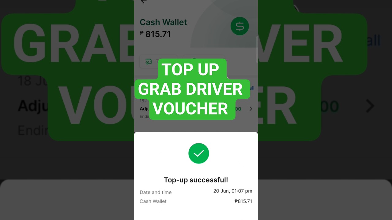 PANO MAG TOP UP SA GRAB DRIVER VOUCHER USING GCASH. #trending #grab #grabexpress #grabfood #travel