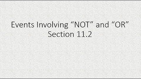 11 2 Events Involving NOT and OR