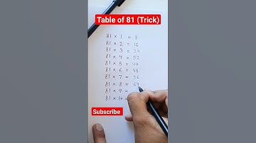 Table of 81 (Trick) #shorts #maths #tricks #trending #trendingshorts #youtubeshorts #ytshort