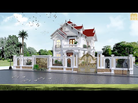 Mẫu biệt thự vườn 2 tầng MÁI THÁI đẹp nhất Việt Nam | MAXHOME