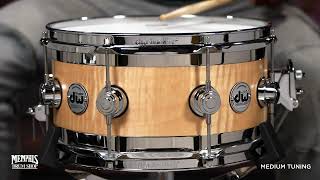DW 13x7 Collector's Series Curly Maple Edge Snare Drum - Natural
