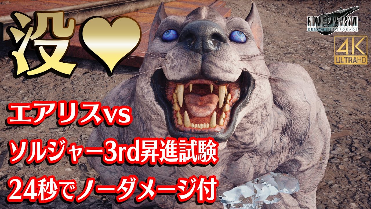 Ff7r Hard 全クエストボス ノーダメージ撃破集のボツまとめ エアリスvsソルジャー3rd昇進試験 24秒 ノーダメージおまけ Ffvii Remake Intergrade 4k Youtube