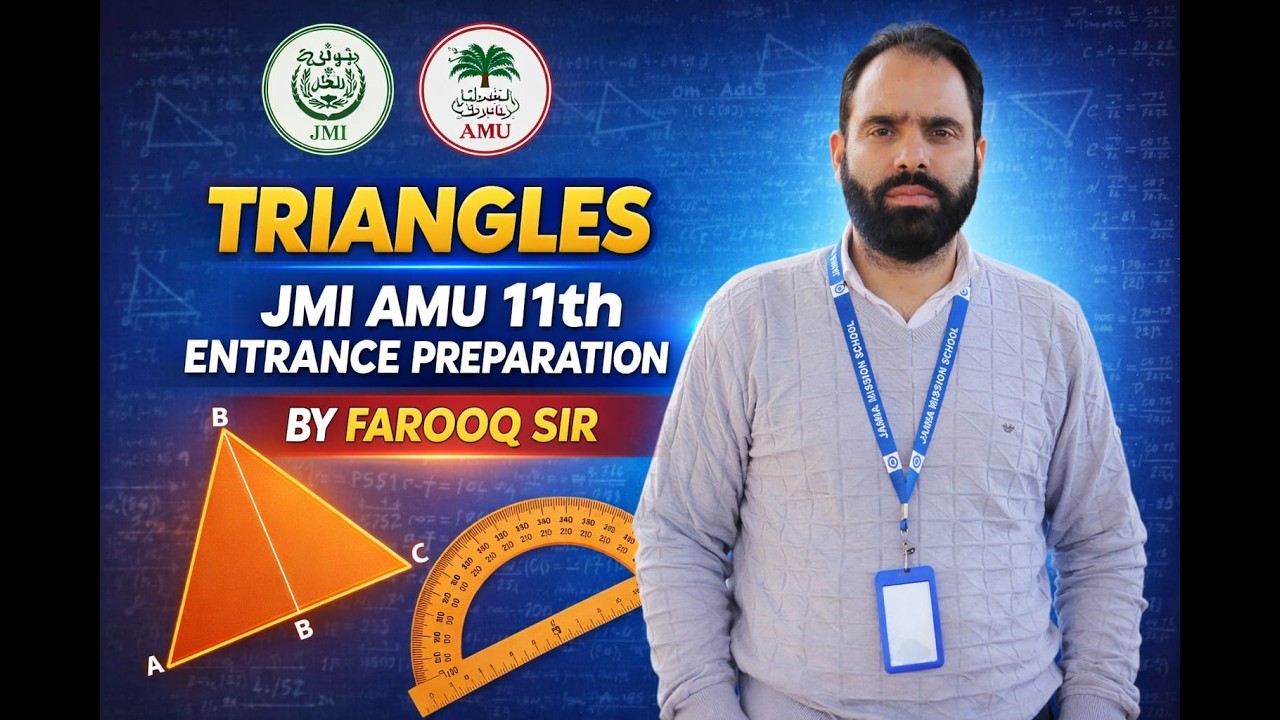 TRIANGLES LECTURE 1 / 11TH ENTRANCE / JMI AMU FREE ONLINE CLASSES