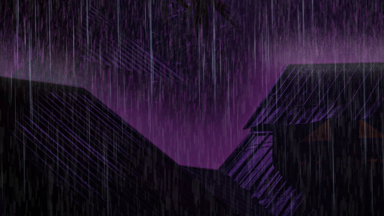 Fall Asleep in 3 Minutes 🌧️ Heavy Rain and Soft Thunder on Tin Roof for Deep Sleep and Stress Relief